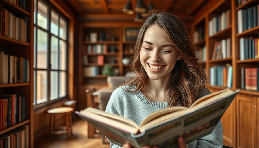 Woman reading book, impact of books on fitness and wellness, cozy space.