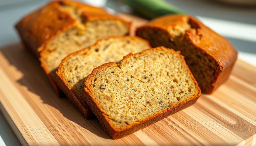 Sliced zucchini bread showcasing a moist texture.