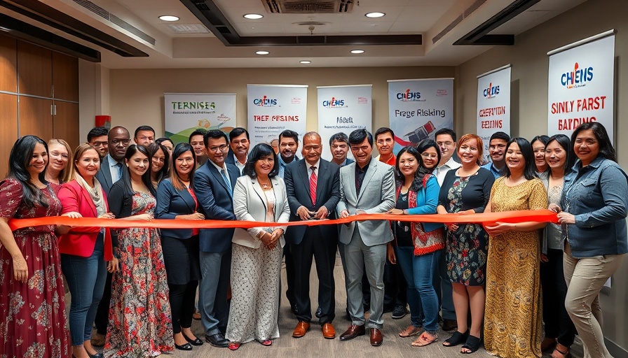 U.S. pipette tip supply celebration at ribbon-cutting event.