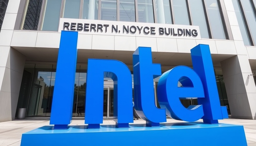 Intel sign outside corporate building signaling potential Trump Intel Deal.