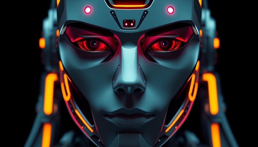 Futuristic robot face symbolizing GPT-5 AI research breakthrough.