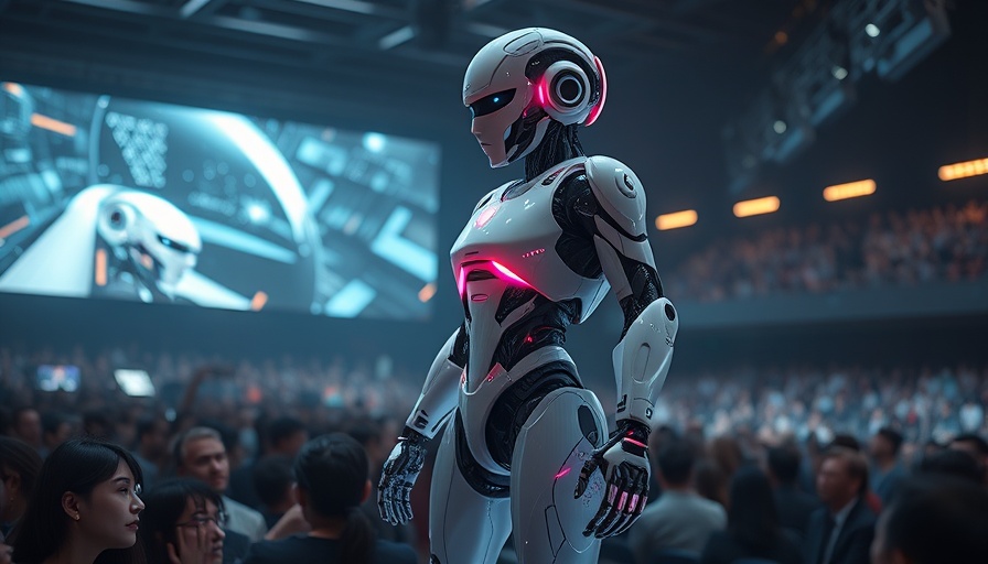 AI Data Integration with Google Mangle presentation featuring humanoid robot.