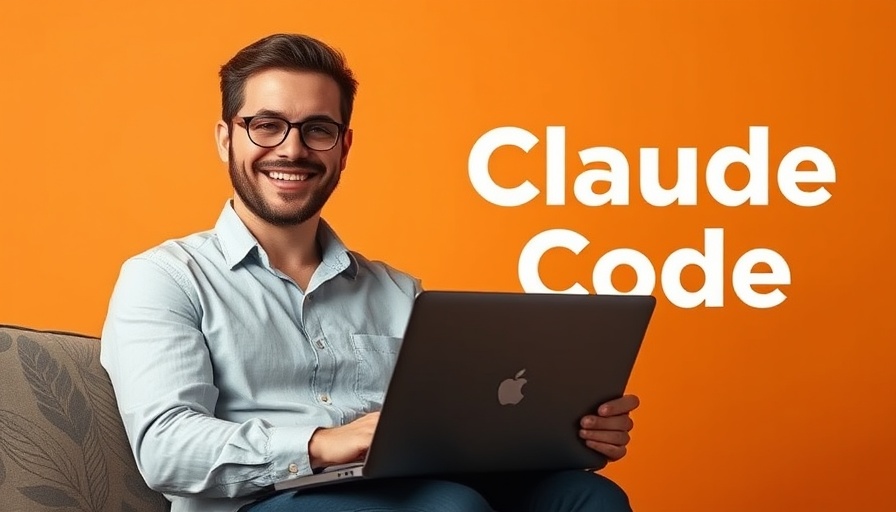 Man smiling with laptop for Claude Code app building course.