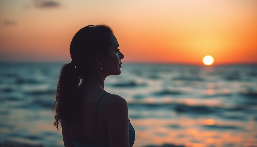 Silhouetted woman by ocean at sunset, reflecting on life choices you shouldn't have to justify.