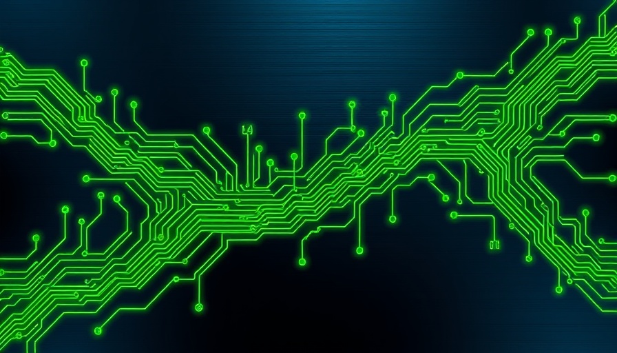 Intricate green circuit pattern symbolizing AI investments French cloud strategies