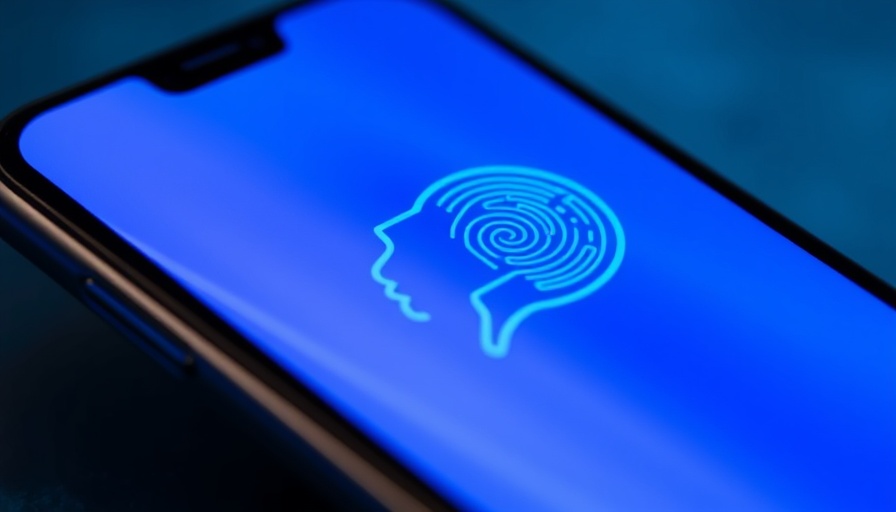Smartphone displaying AI-related graphic, AI Copyright Settlement concept.