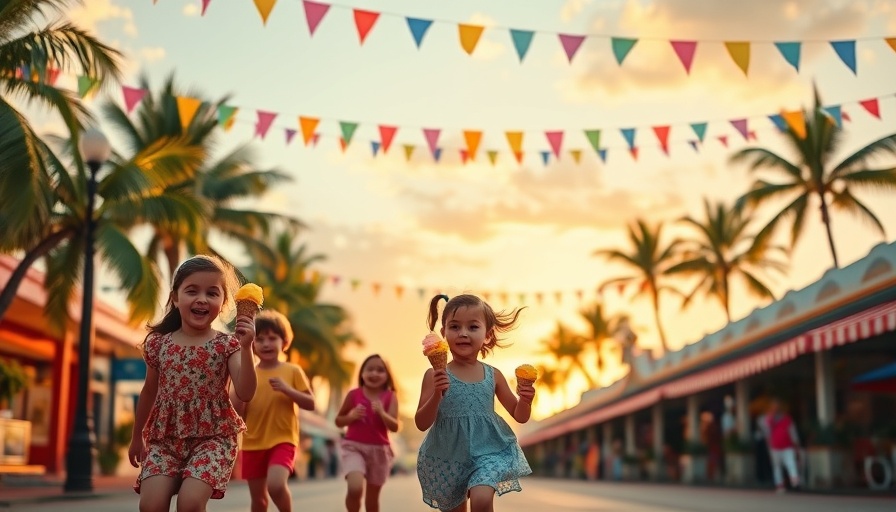 Joyous children with ice cream, symbolizing beautiful losses from a childhood abroad.