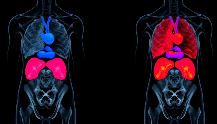 MRI scans highlighting visceral fat for heart health analysis.