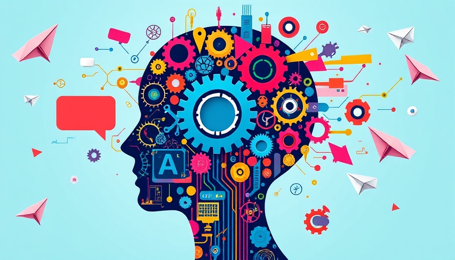 Abstract depiction of AI protection with colorful symbols.