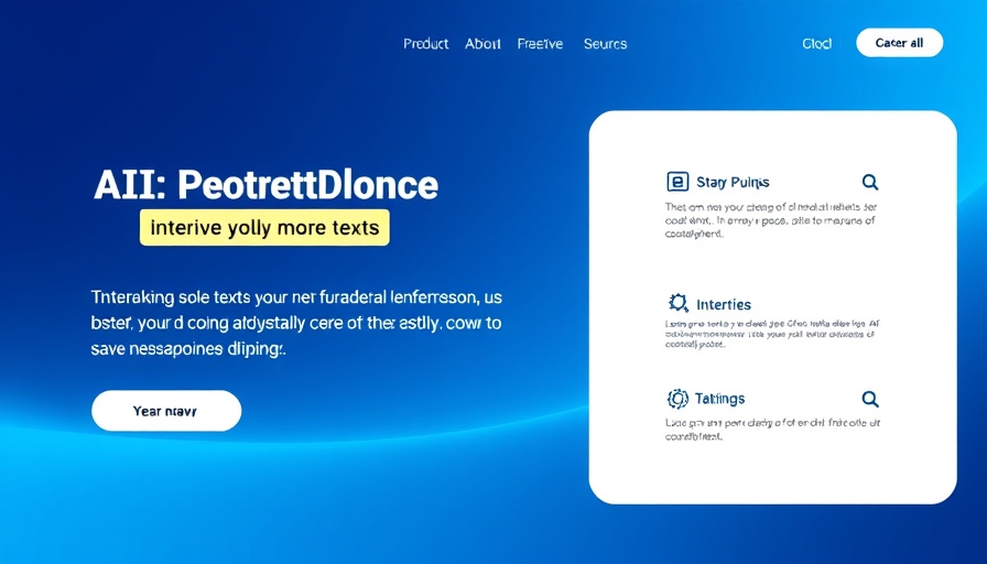 Modern AI prototyping tool interface with blue gradient theme.