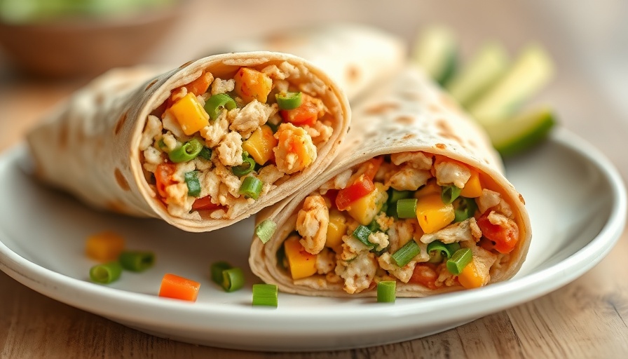 Freezer-friendly green chile chicken burritos with avocado.