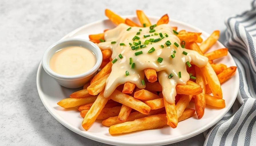 Voodoo Fries Recipe with cheese and chives.
