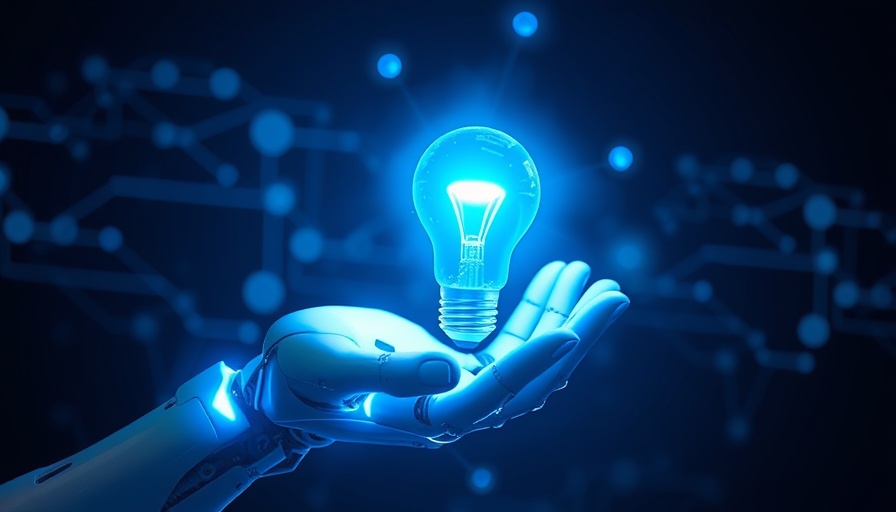 AI-Native TMS Solutions depicted with a robotic hand in a digital environment.