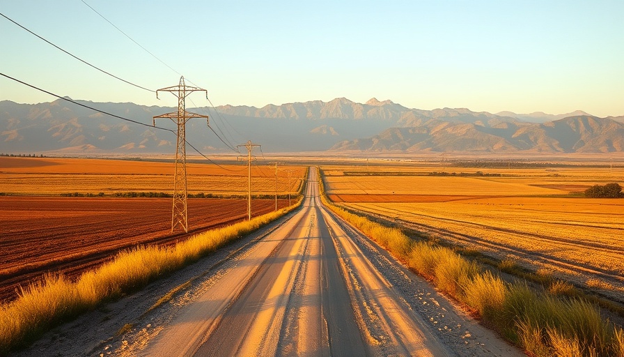 Rural road with utility poles at sunset, Medicaid work requirements exemptions concept.