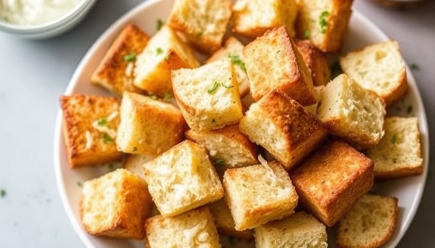 Garlic Parmesan Sourdough Croutons