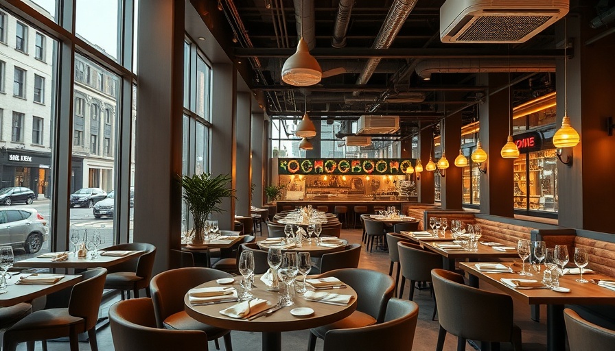 New retail space in Flatiron District elegant dining interior.