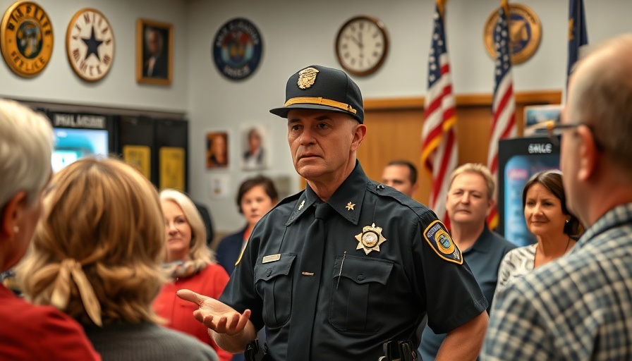 Police officer speaks at community events Chelsea gathering.