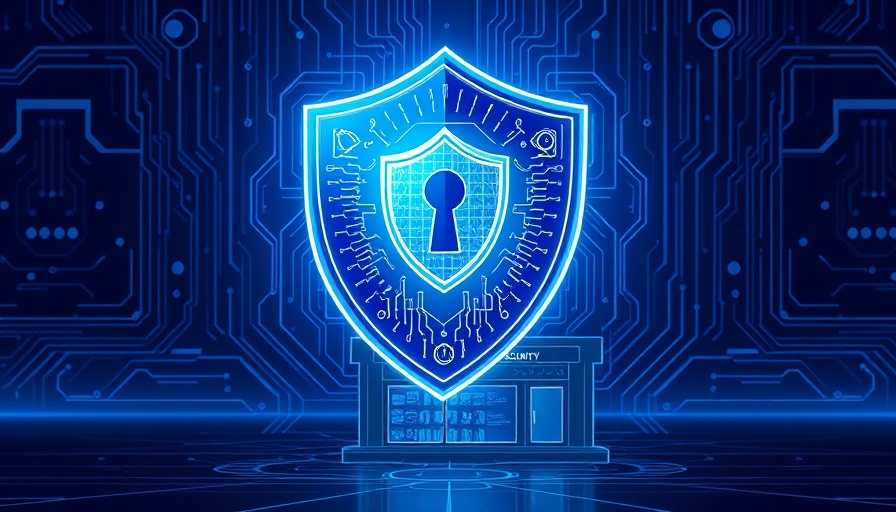 AI for small business compliance and risk management illustration with cybersecurity theme.