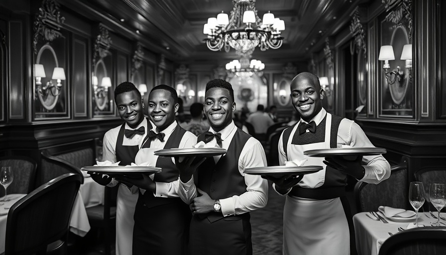 Harlem Renaissance waiters in a vintage restaurant