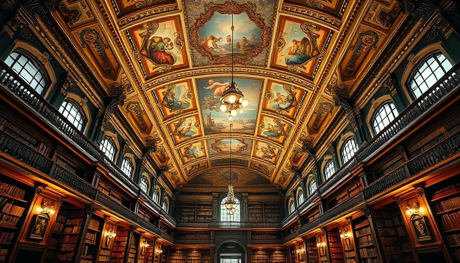 Intricate interior of J.P. Morgan Library NY with ornate ceiling