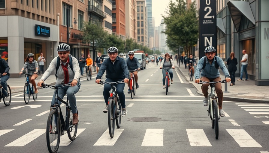 Commuters in New York City bike lanes showcasing safety and city life.