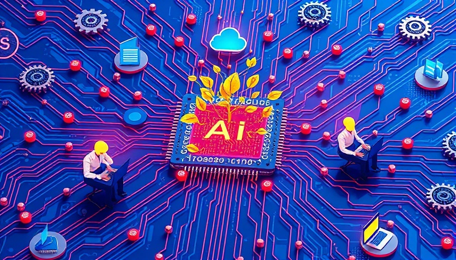AI to Optimize Your Business's Digital Presence with technology and growth symbols.