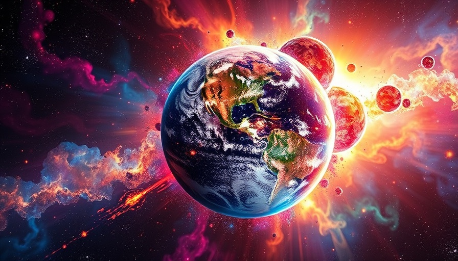 Abstract Earth explosion representing AI Safety and Dominance Trends.