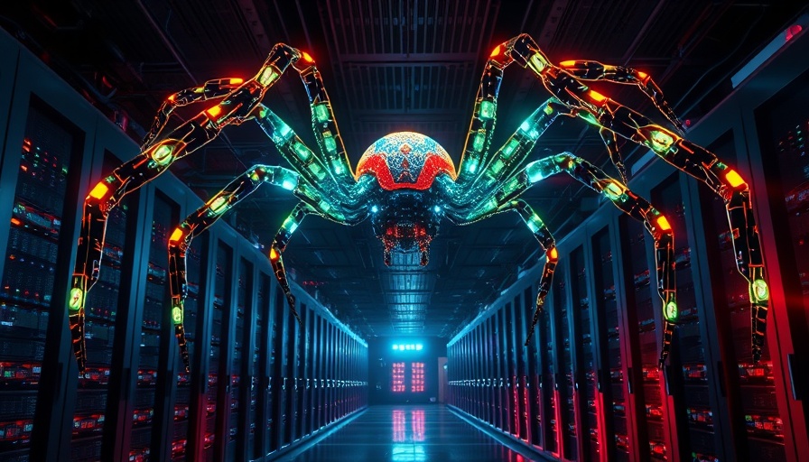 AI Labyrinth web crawlers in a futuristic server room