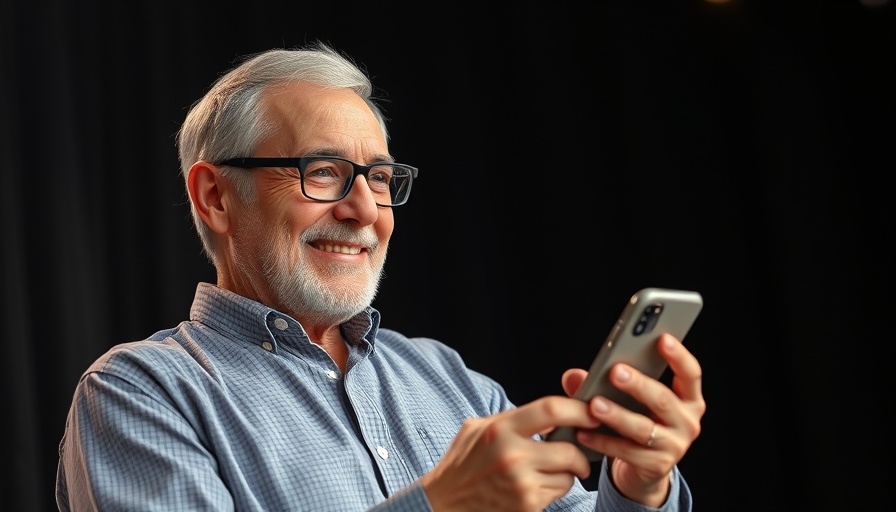 Influential figure holding smartphone on stage; AI will change workplace intelligence.
