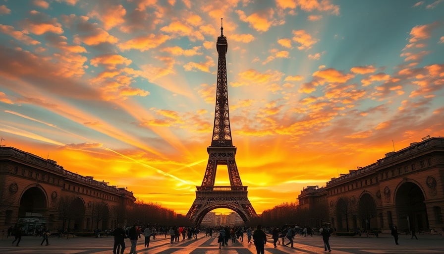 ICCV 2023 trends: Stunning Eiffel Tower sunset at Paris conference.
