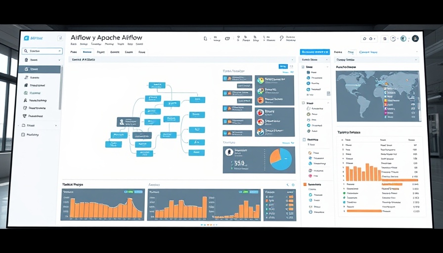 Apache Airflow tutorial interface and workflow visualization.