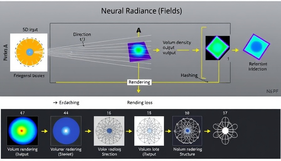 Neural Radiance Fields (NeRF) diagram with detailed process illustration.