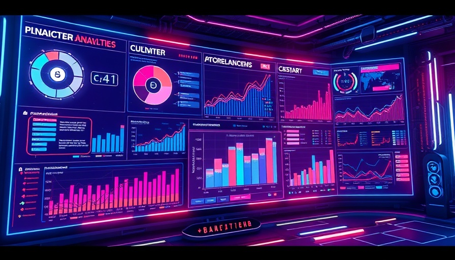 Futuristic AI dashboard showcasing free AI tools for marketing 2024.