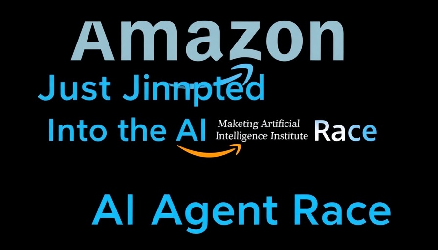Amazon AI agent technology headline with modern design.