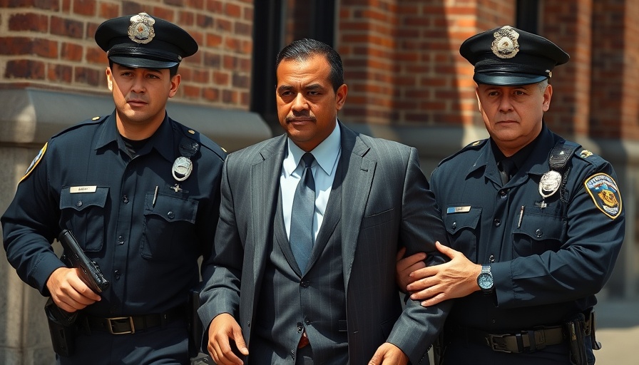 Officers escort individual during arrest at Columbia University location