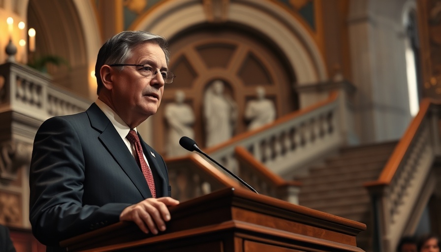 Politician delivers speech on Dominican Community Solidarity in New York.