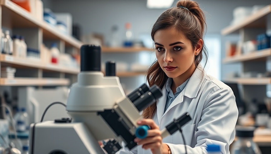 Scientist conducts experiment using novel method to detect microbial contamination.