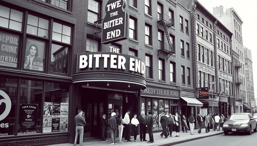 Vintage photo of The Bitter End in Greenwich Village during the awards season.