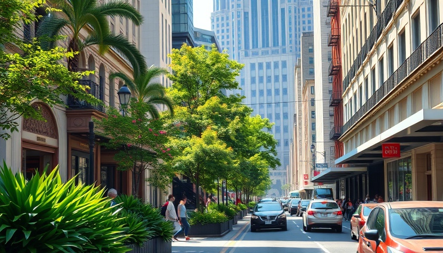 Eric Adams' $115B Budget Proposal illustrated as vibrant city street.