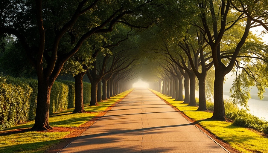 Cherry Walk Reopening: tranquil tree-lined walkway with fresh paving.