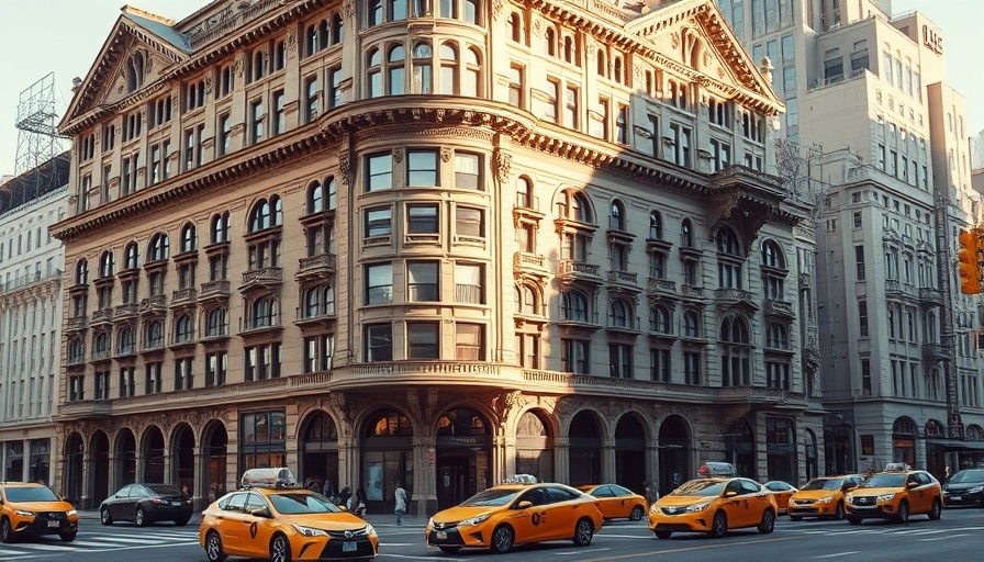 Victorian building in NYC under sunlight, highlighting historic architecture.
