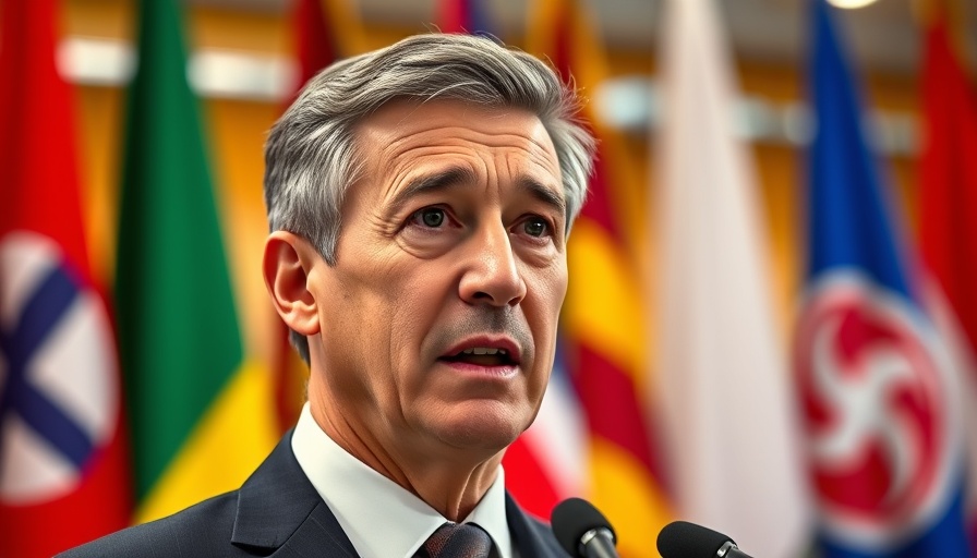 Direct talks Ukraine Russia, speaker at a flag-backed press conference.