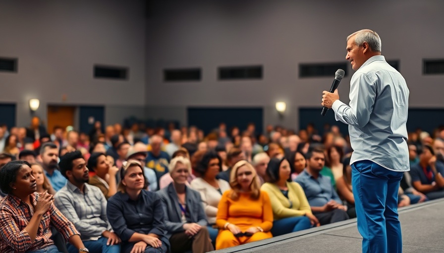 Buttigieg not running for anything: man speaking at town hall event.