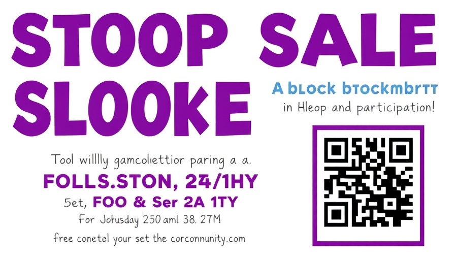 Community Events in Chelsea May 2025: Flyer for block party and stoop sale.