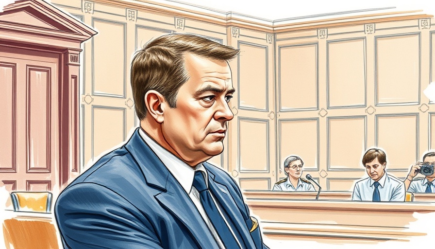 Courtroom sketch of security guard testifying at Diddy trial.