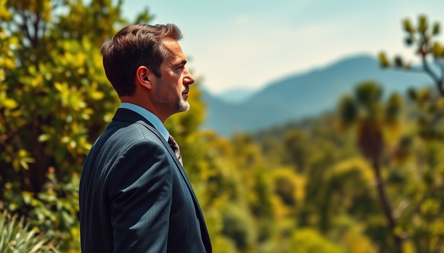 Contemplative man walking against mountain backdrop, Trump choice on Iran.