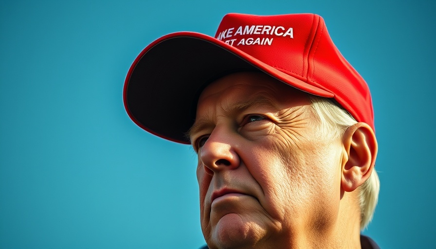 MAGA hat man under blue skies, reflecting diplomacy prospects.