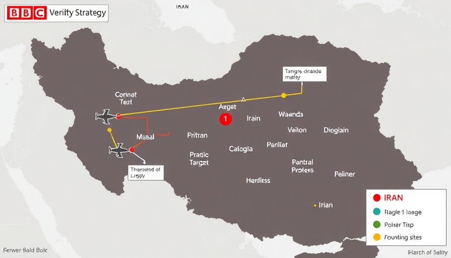 Operation Midnight Hammer map showing flight paths and targets in Iran.