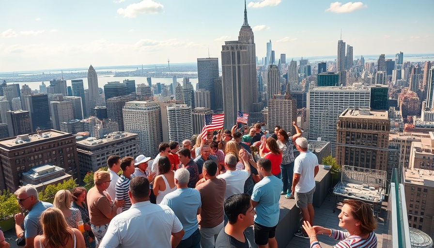 Rooftop Fourth of July celebration in Flatiron NoMad, New York City.