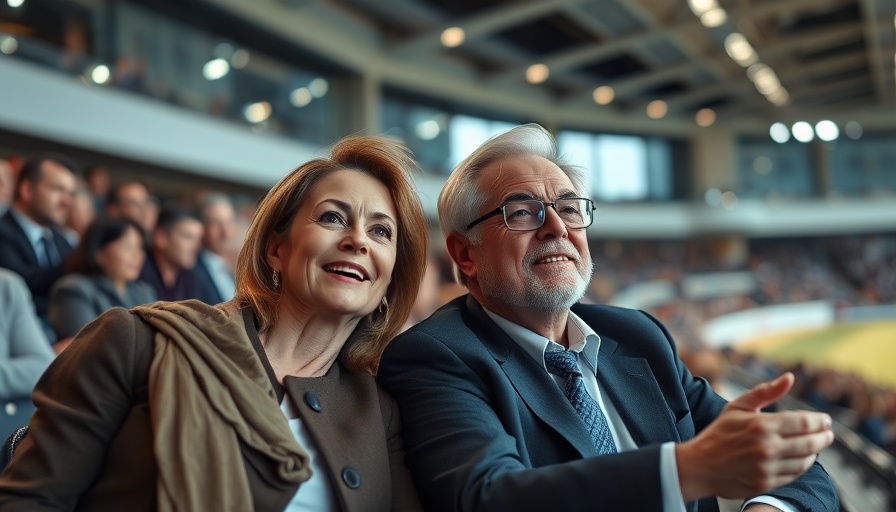Distinguished middle-aged man enjoying a sports event, subtle lighting.